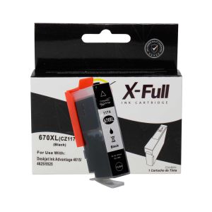CARTUCHO DE TINTA COMPATÍVEL COM HP 670XL | 3525/4625 | BK - 22ML - X-FULL