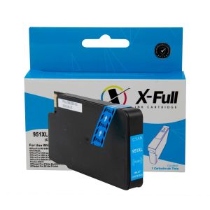 CARTUCHO DE TINTA COMPATÍVEL COM HP 951XL | CN046AB | CY - 28ML - X-FULL