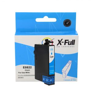 CARTUCHO DE TINTA COMPATÍVEL COM EPSON TO822 | R270/R390/RX590 | CY - 12ML - X-FULL