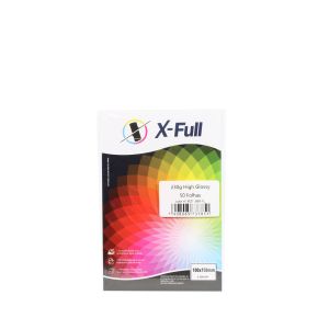 PAPEL FOTOGRÁFICO HIGH GLOSSY 230G 10cmX15cm PACOTE C/ 50 FOLHAS - X-FULL